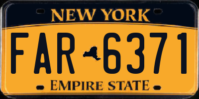 NY license plate FAR6371