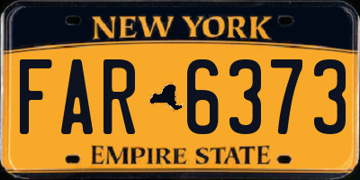 NY license plate FAR6373