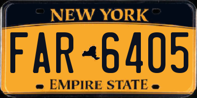 NY license plate FAR6405