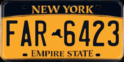 NY license plate FAR6423
