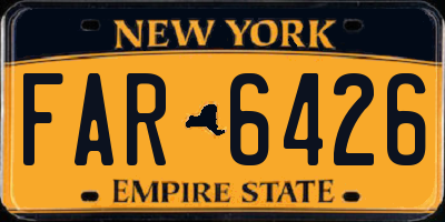 NY license plate FAR6426