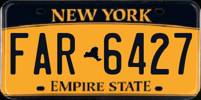NY license plate FAR6427