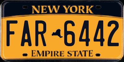 NY license plate FAR6442