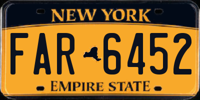 NY license plate FAR6452