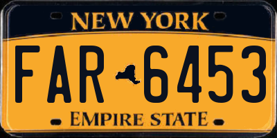 NY license plate FAR6453
