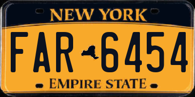 NY license plate FAR6454