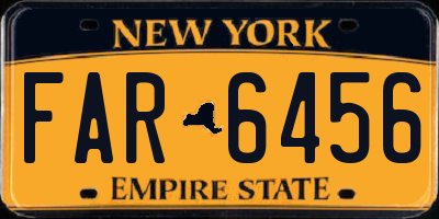 NY license plate FAR6456