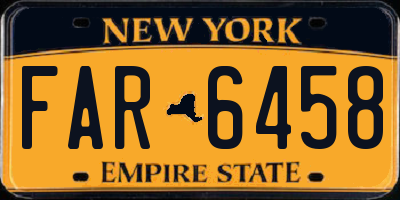 NY license plate FAR6458