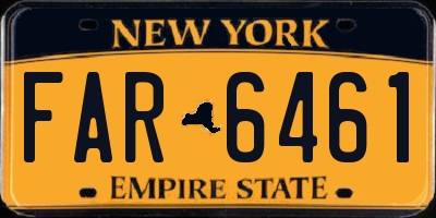NY license plate FAR6461