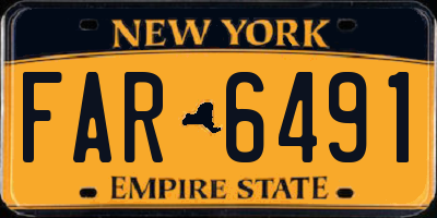 NY license plate FAR6491