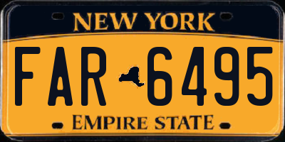 NY license plate FAR6495