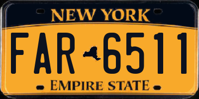 NY license plate FAR6511