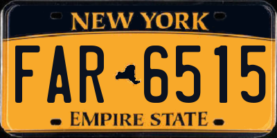 NY license plate FAR6515