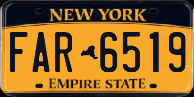 NY license plate FAR6519