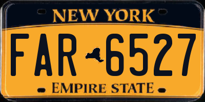 NY license plate FAR6527
