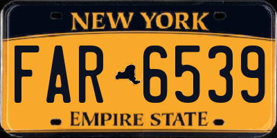 NY license plate FAR6539