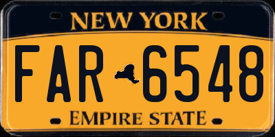 NY license plate FAR6548
