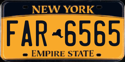 NY license plate FAR6565