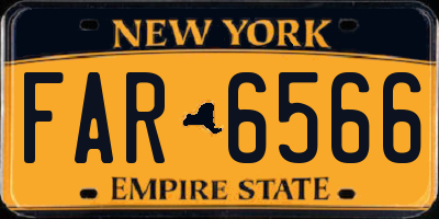 NY license plate FAR6566