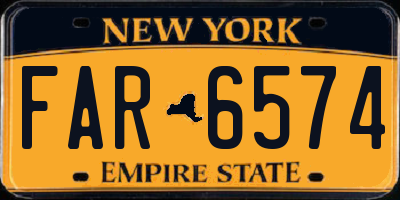 NY license plate FAR6574