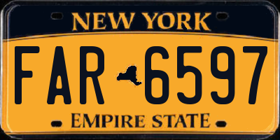 NY license plate FAR6597