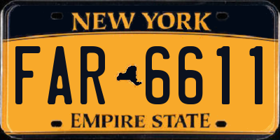 NY license plate FAR6611