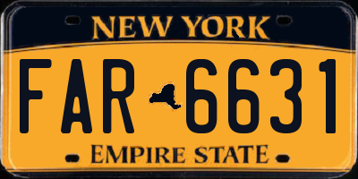 NY license plate FAR6631