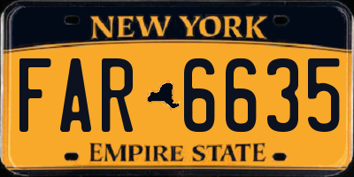 NY license plate FAR6635