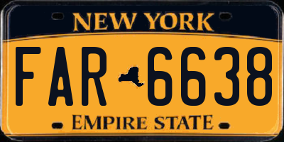 NY license plate FAR6638