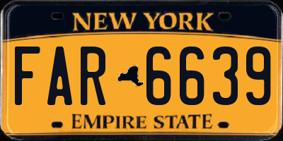 NY license plate FAR6639