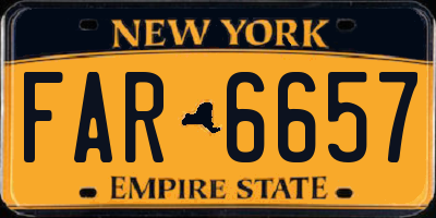 NY license plate FAR6657