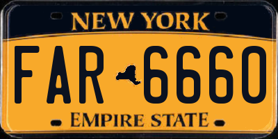 NY license plate FAR6660