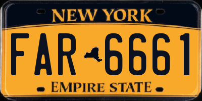 NY license plate FAR6661
