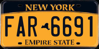 NY license plate FAR6691