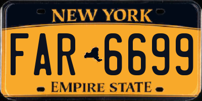 NY license plate FAR6699