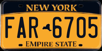 NY license plate FAR6705