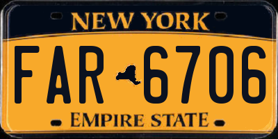 NY license plate FAR6706