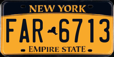 NY license plate FAR6713