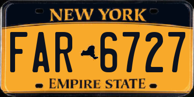 NY license plate FAR6727