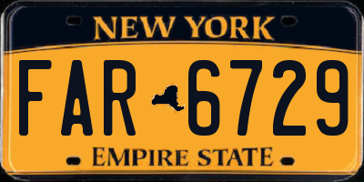 NY license plate FAR6729