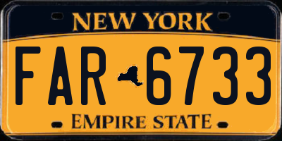 NY license plate FAR6733