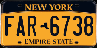 NY license plate FAR6738