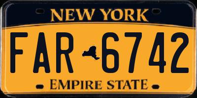 NY license plate FAR6742