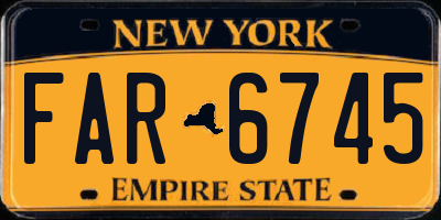 NY license plate FAR6745