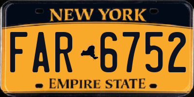NY license plate FAR6752