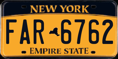 NY license plate FAR6762
