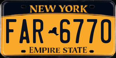 NY license plate FAR6770