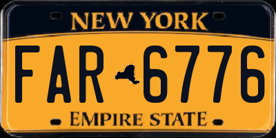 NY license plate FAR6776