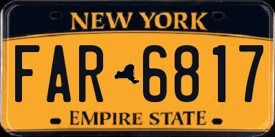 NY license plate FAR6817