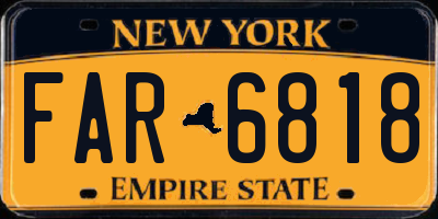 NY license plate FAR6818